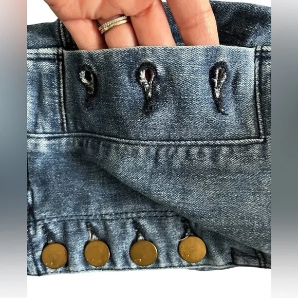 J Brand High-Waisted Sailor Button Jeans, Size [24], Blue Wash, Natasha - Picture 9 of 13